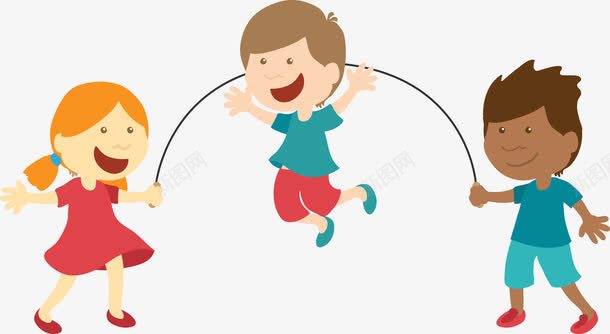 手绘卡通跳绳的孩子png免抠素材_新图网 https://ixintu.com 儿童 卡通 小孩 幼儿 幼儿园 手绘 玩耍 跳绳 跳绳孩童