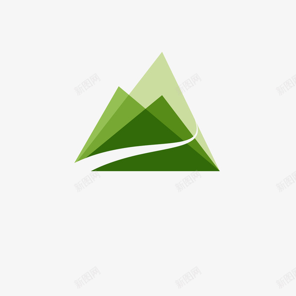 折页png免抠素材_新图网 https://ixintu.com 三角形 图标 折页 绿色