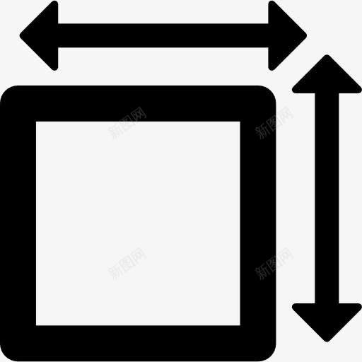 方仪图标png_新图网 https://ixintu.com 大小 尺寸 方块 测量 箭头