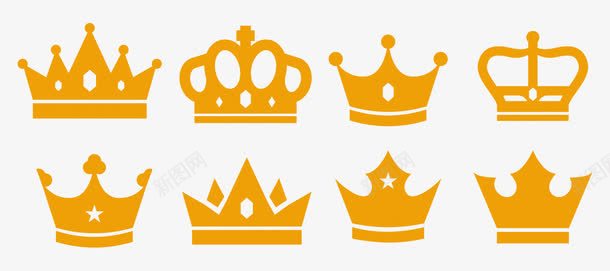 皇冠剪影png免抠素材_新图网 https://ixintu.com png图片 免费png 各种样式皇冠 手绘 黄冠 黄色剪影