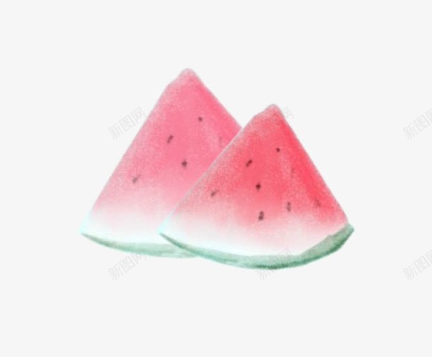 夏日西瓜png免抠素材_新图网 https://ixintu.com 手绘 水果 清凉 红色