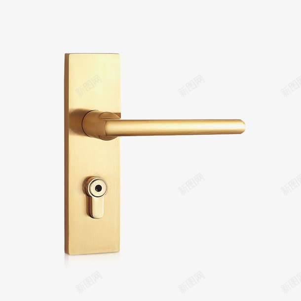 金色复古门把手门锁png免抠素材_新图网 https://ixintu.com 家居 建材 门把手 门锁