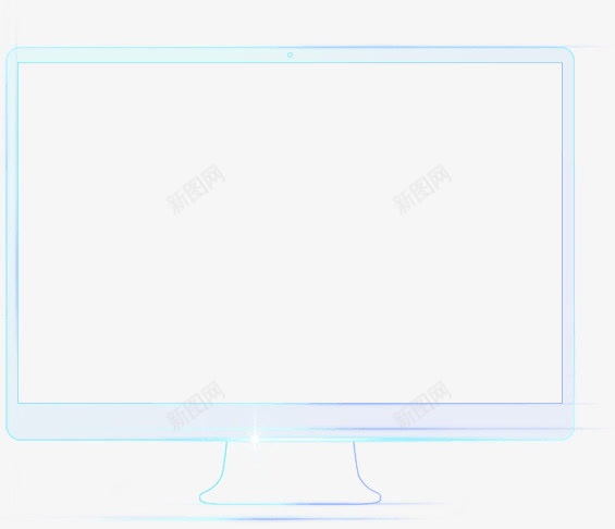 电脑显示屏蓝色边框png免抠素材_新图网 https://ixintu.com 显示屏 电脑 电脑线框 蓝色 边框