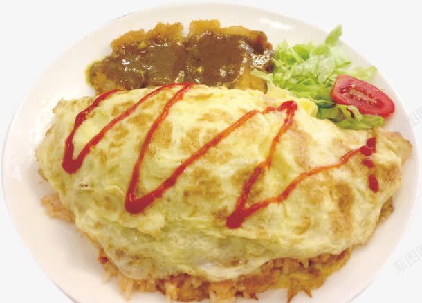 美食png免抠素材_新图网 https://ixintu.com 伤心蛋包饭 蛋包饭 鸡蛋饭