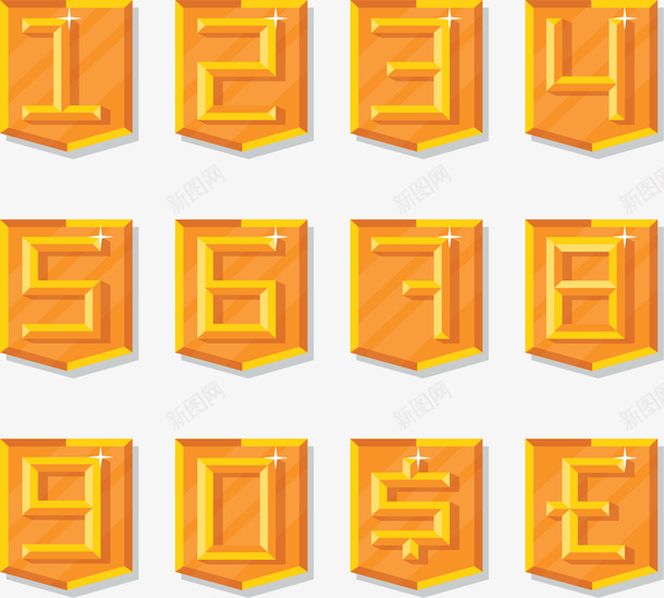 金色浮雕数字卡牌矢量图ai免抠素材_新图网 https://ixintu.com 数字 数字卡牌 浮雕卡牌 浮雕数字 矢量png 金色数字 矢量图