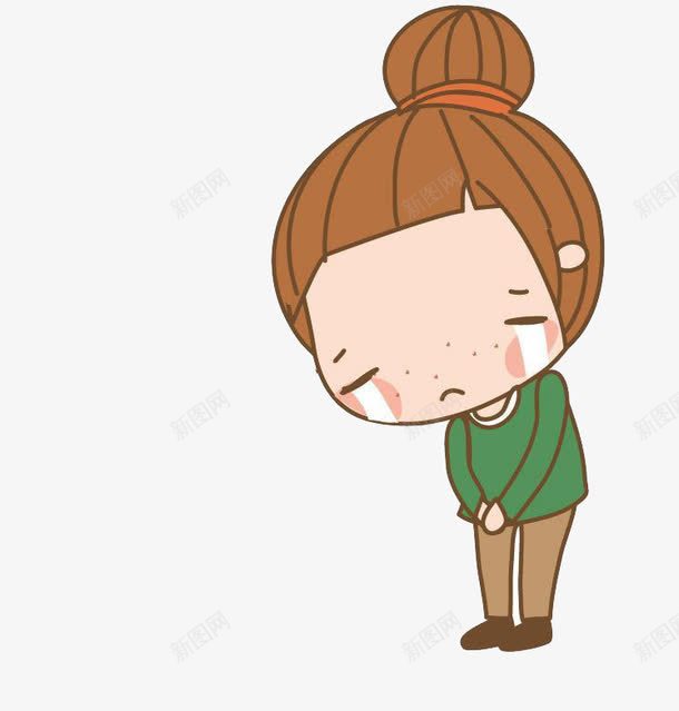 难受香菇png免抠素材_新图网 https://ixintu.com 哭 哭泣 女孩 痛苦 痛苦表情