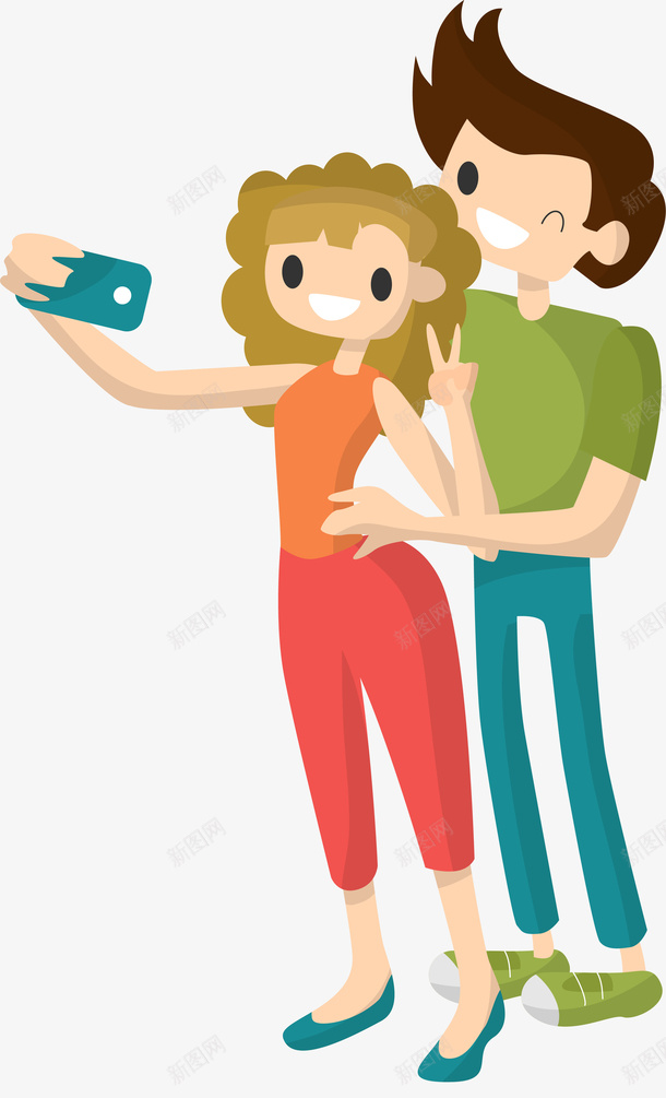 卡通拍照情侣装饰贴纸png免抠素材_新图网 https://ixintu.com 人物 卡通情侣 合照 婚礼 婚礼布置 婚礼海报 情人节 拍照小人 拍照情侣 春天