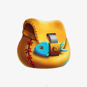 卡通黄棕色缝线背包png免抠素材_新图网 https://ixintu.com 3D立体效果 书包 卡通 卡通黄棕色缝线背包 卡通黄棕色缝线背包免抠 卡通黄棕色缝线背包免抠图片 棕色 游戏装备 白色鱼骨 鱼骨