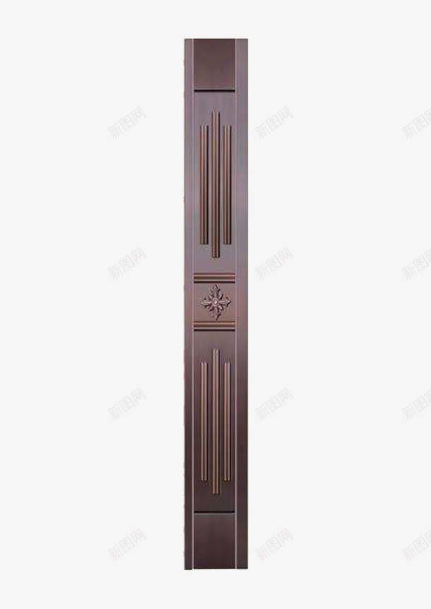 咖啡色门柱png免抠素材_新图网 https://ixintu.com 凹凸花纹 咖啡色 欧式 立体 门柱