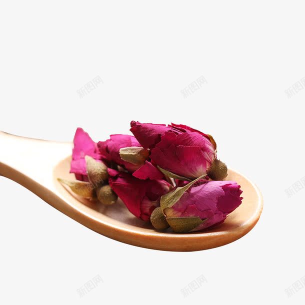 玫瑰花茶玫瑰花骨朵png免抠素材_新图网 https://ixintu.com 文艺 木勺 泡茶 玫瑰花茶 玫瑰花骨朵 美容