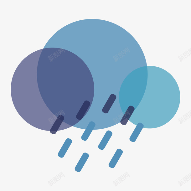 灰色圆形乌云下雨元素矢量图ai免抠素材_新图网 https://ixintu.com 下雨 卡通插画 圆形 天气 扁平化 渐变 灰色 预报 矢量图