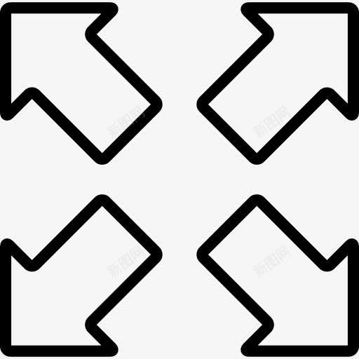 全屏幕箭头图标png_新图网 https://ixintu.com 多媒体选项 扩大 电脑屏幕 箭 视频播放器