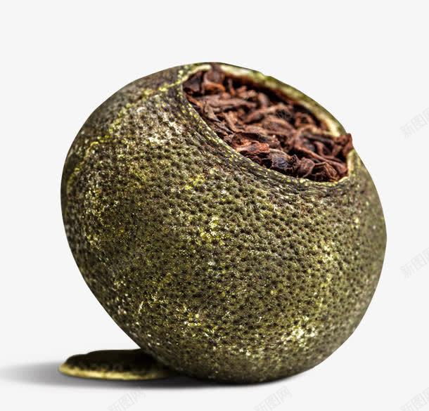 打开的小青柑普洱茶png免抠素材_新图网 https://ixintu.com 产品实物 功夫茶 小青柑 小青柑普洱茶 普洱茶 柑普茶 茶饮