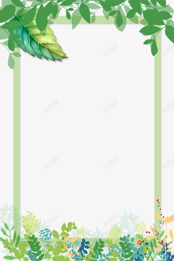 二十四节气之春分绿色植物边框psd免抠素材_新图网 https://ixintu.com 中国节气 二十四节气 传统节日 春分 春天 春季 春色 植物 艺术字 草 边框