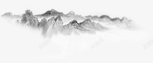 中国风山水图3视觉png免抠素材_新图网 https://ixintu.com 3视觉 中国风 山水图 水墨画 风景图