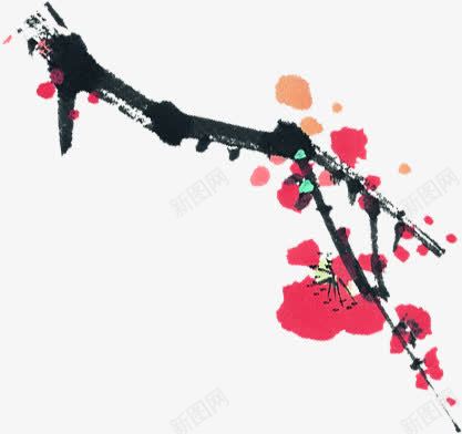 梅花中国水墨画古典风格画册png免抠素材_新图网 https://ixintu.com 中国 古典 梅花 水墨画 画册 风格