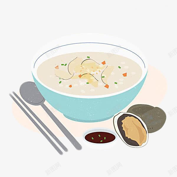 手绘一碗粥png免抠素材_新图网 https://ixintu.com 卡通手绘 可爱画风 晚餐 清淡美食 筷子 筷子手绘 美食 装饰