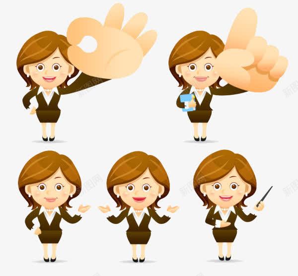 女职员手势png免抠素材_新图网 https://ixintu.com H5页面素材 促销 促销图案 升值 卡通人物 扁平人物 扁平化人物 电商卡通人物 红包 网页设计卡通 金币 金钱