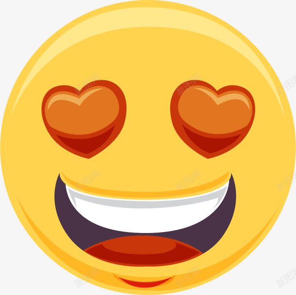 中意喜欢png免抠素材_新图网 https://ixintu.com emoji 中意 卡通 喜欢 大黄脸 爱心眼 眼冒爱心 色迷迷 表情包