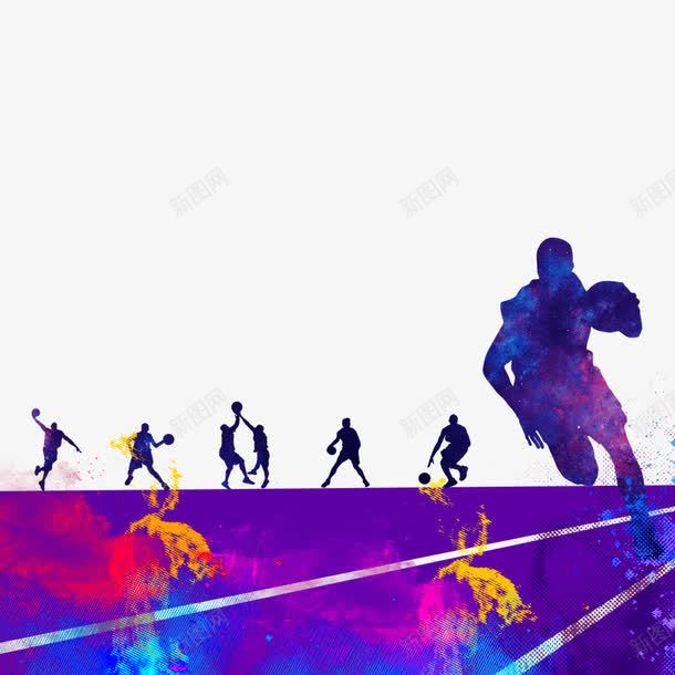 打篮球人物剪影png免抠素材_新图网 https://ixintu.com 人物剪影 光线 打篮球 火焰 篮球 篮球素材 篮球赛