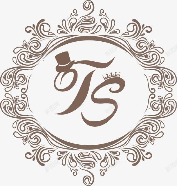 婚礼logo图标png_新图网 https://ixintu.com logo设计 婚庆 婚礼 婚礼logo 结婚 花纹图案
