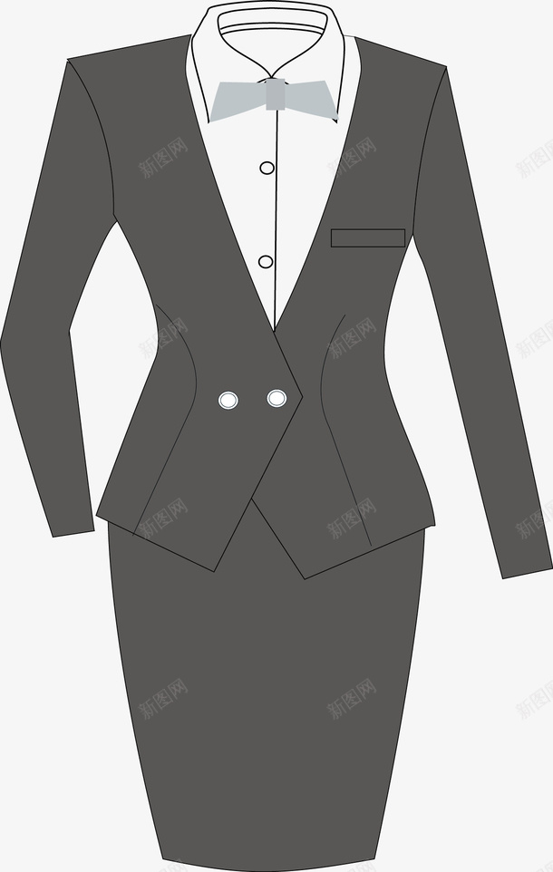 白领西装套装png免抠素材_新图网 https://ixintu.com 女人服装图 女性 女性服装 女性职业服装 女性职业装 服装 白领服装 矢量服装 职业装 西服 西装