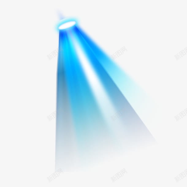 蓝色光束png免抠素材_新图网 https://ixintu.com 小清新 灯光效果 登场 简约