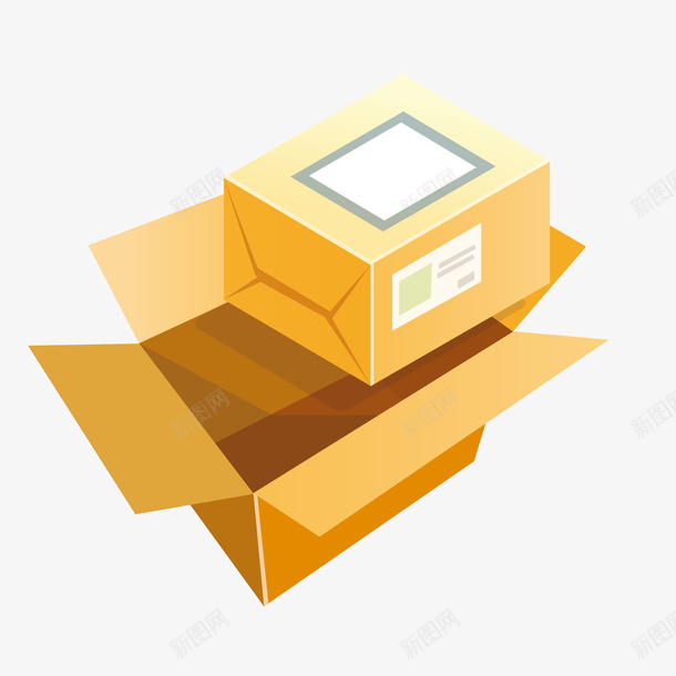 卡通纸箱包裹图案png免抠素材_新图网 https://ixintu.com 包裹 卡通 快递 手绘图 拆开的 纸箱 邮寄