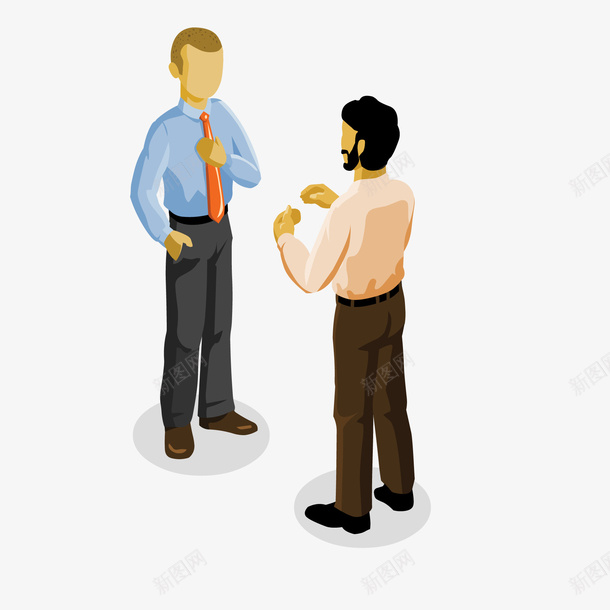 卡通交谈的商务人士png免抠素材_新图网 https://ixintu.com 交流 交谈 卡通 商务人士 男性人物