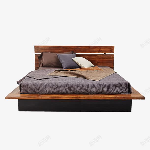 家具床png免抠素材_新图网 https://ixintu.com 3d卡通 卧室 卧房 古典 家具 家居 家装 床品 床模型 木床