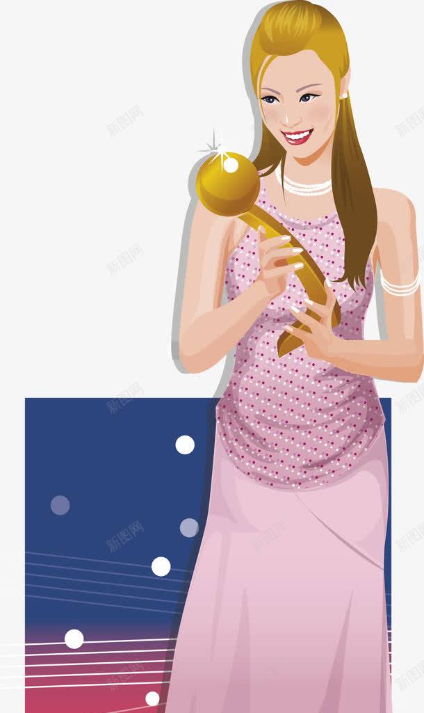 礼仪小姐png免抠素材_新图网 https://ixintu.com 礼仪 穿吊带裙的美女 长发美女