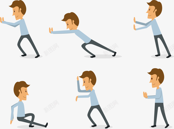 推东西的男人png免抠素材_新图网 https://ixintu.com 推东西 男人 蓝色