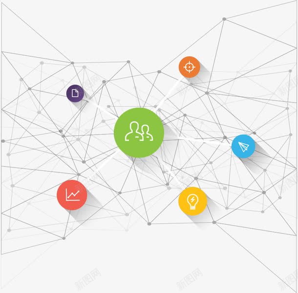 几何关系网图标png_新图网 https://ixintu.com 三角几何 交际网 图标 矢量免费图片 社交关系