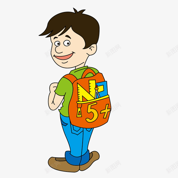 背着书包上学的少年png免抠素材_新图网 https://ixintu.com 书包 人物 免抠图 学生 少年 效果图 装饰图 装饰画