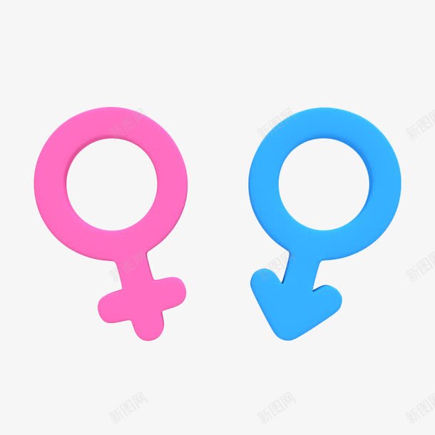 卡通男性女性性别标志图标png_新图网 https://ixintu.com 卡通 图标 女人 女性 性别女 性别标志 性别男 标志 男人 男性 符号