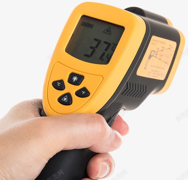 红外线体温枪png免抠素材_新图网 https://ixintu.com 体温计 数字 显示屏 检测设备