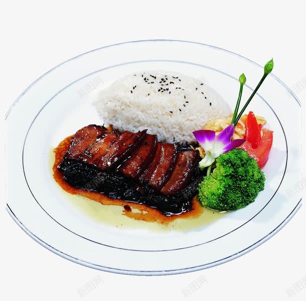 梅菜扣肉盖浇饭png免抠素材_新图网 https://ixintu.com 中国菜 中式菜品 家常菜 梅菜扣肉 热菜 美味 餐饮美食