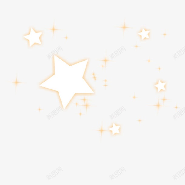 黄色五角星光晕星光效果元素png免抠素材_新图网 https://ixintu.com 五角星 光晕 免抠PNG 效果元素 星光 黄色