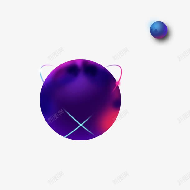 紫色绚丽星球创意渐变png免抠素材_新图网 https://ixintu.com 创意 星球 渐变 紫色 绚丽