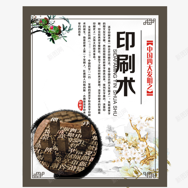 中国四大发明之印刷术psd免抠素材_新图网 https://ixintu.com png素材免费下载 中国四大发明 中国四大发明图片 传统文化 印刷术