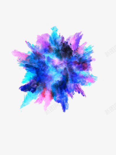 彩色水墨png免抠素材_新图网 https://ixintu.com 彩色烟雾 彩色粉末 飞溅