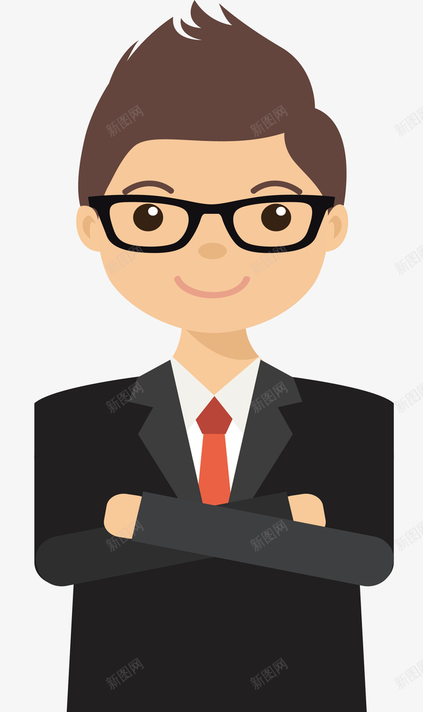商务领导矢量图ai免抠素材_新图网 https://ixintu.com 上司 人物 商务 商务人物 开心 插画 矢量图 领导设计