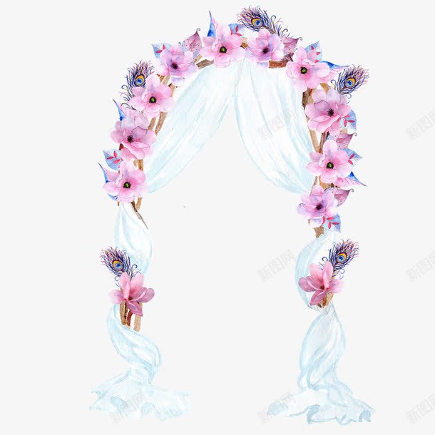 婚礼现场png免抠素材_新图网 https://ixintu.com 婚礼现场 婚礼请柬 拱门 森系婚礼 西式婚礼