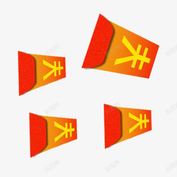 红包发财png免抠素材_新图网 https://ixintu.com 传统 发财 红包 红色 钱