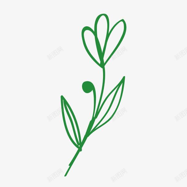 创意简笔小草绘画图png免抠素材_新图网 https://ixintu.com 叶子 小草 桔梗 简图 简笔 线条 绘画图 花朵