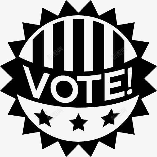 美国政治选举宣传徽章图标png_新图网 https://ixintu.com 圆形 宣传 徽章 政治 符号 美国 选举投票图标