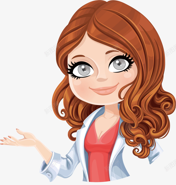 微笑的女医生矢量图ai免抠素材_新图网 https://ixintu.com 创意 医生 卡通 图案 手绘 水彩 矢量图 美女 设计