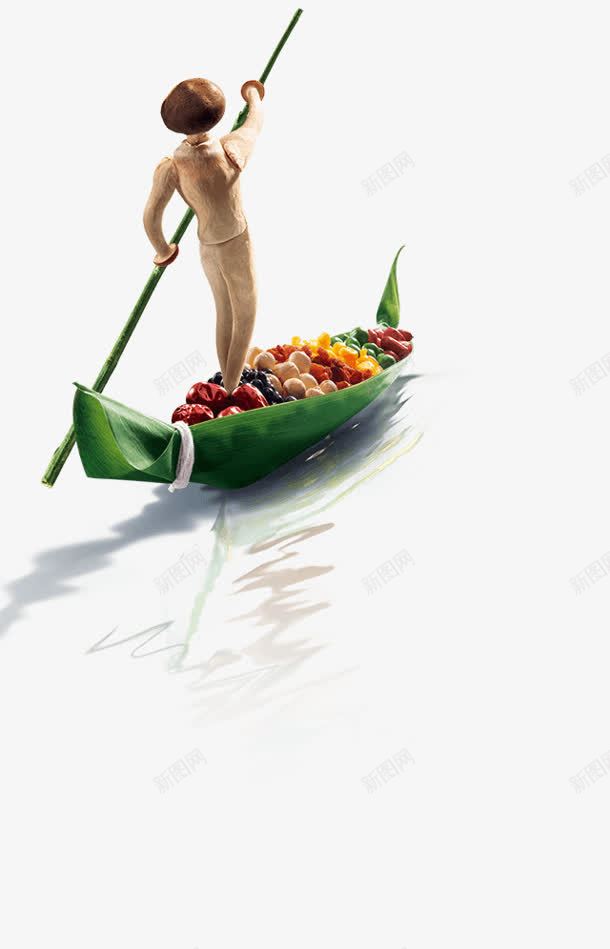 创意粽子撑船端午节png免抠素材_新图网 https://ixintu.com 创意 撑船 端午节PNG素材 粽子