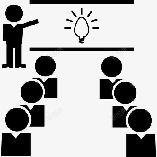 班集体图标png_新图网 https://ixintu.com 学习 学生 教学 教师 教育理念 灯泡 组 课堂