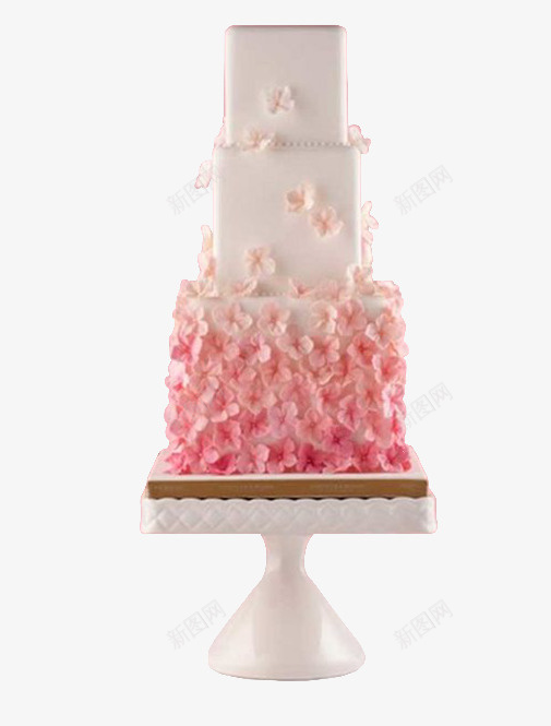 粉色渐变小清新婚礼樱花蛋糕png免抠素材_新图网 https://ixintu.com 公主风 多层蛋糕 婚礼蛋糕 小清新 浪漫风 粉色樱花蛋糕